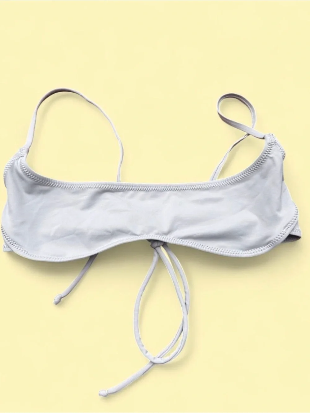 SKIMS Light Gray Tie-Front Bralette Top